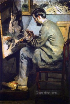 retrato de jean frederic bazille Pierre Auguste Renoir Pinturas al óleo